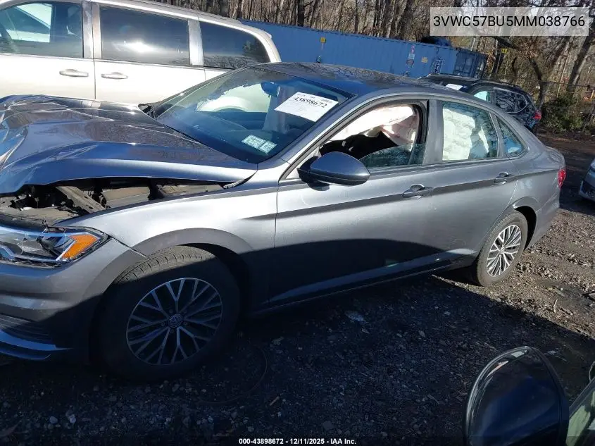 3VWC57BU5MM038766 2021 Volkswagen Jetta 1.4T R-Line/1.4T S/1.4T Se