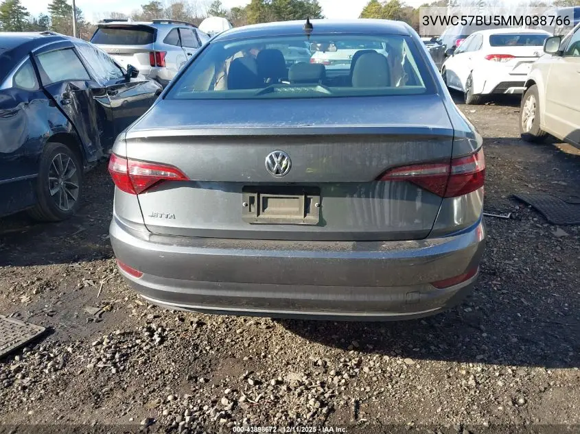 3VWC57BU5MM038766 2021 Volkswagen Jetta 1.4T R-Line/1.4T S/1.4T Se