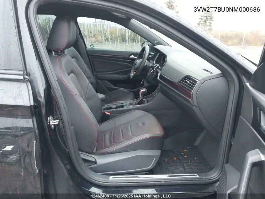 3VW2T7BU0NM000686 2022 Volkswagen Jetta Gli