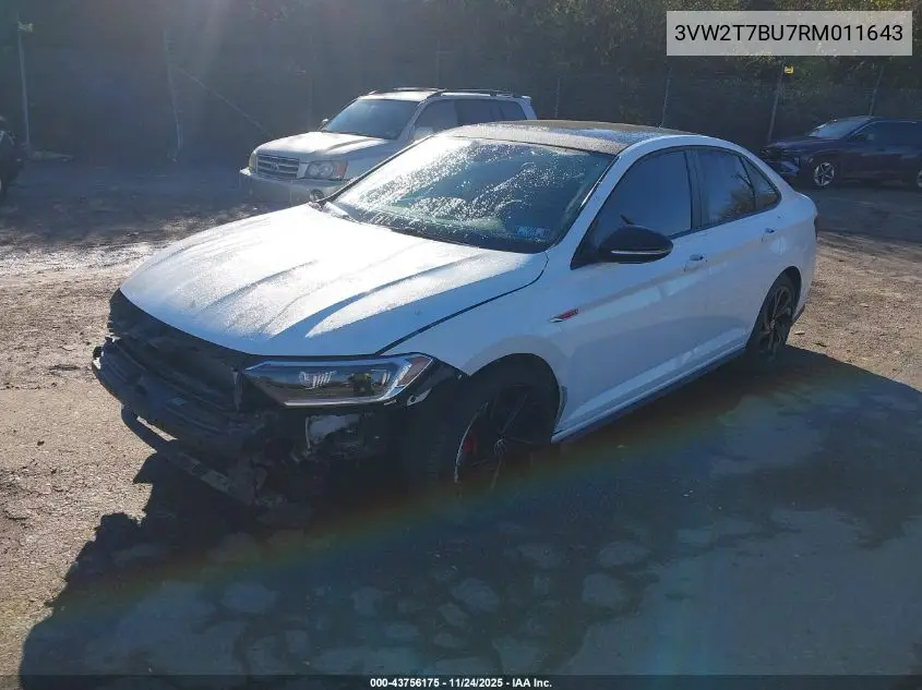 3VW2T7BU7RM011643 2024 Volkswagen Jetta Gli 2.0T Autobahn