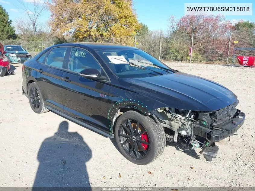 3VW2T7BU6SM015818 2025 Volkswagen Jetta Gli 2.0T Autobahn