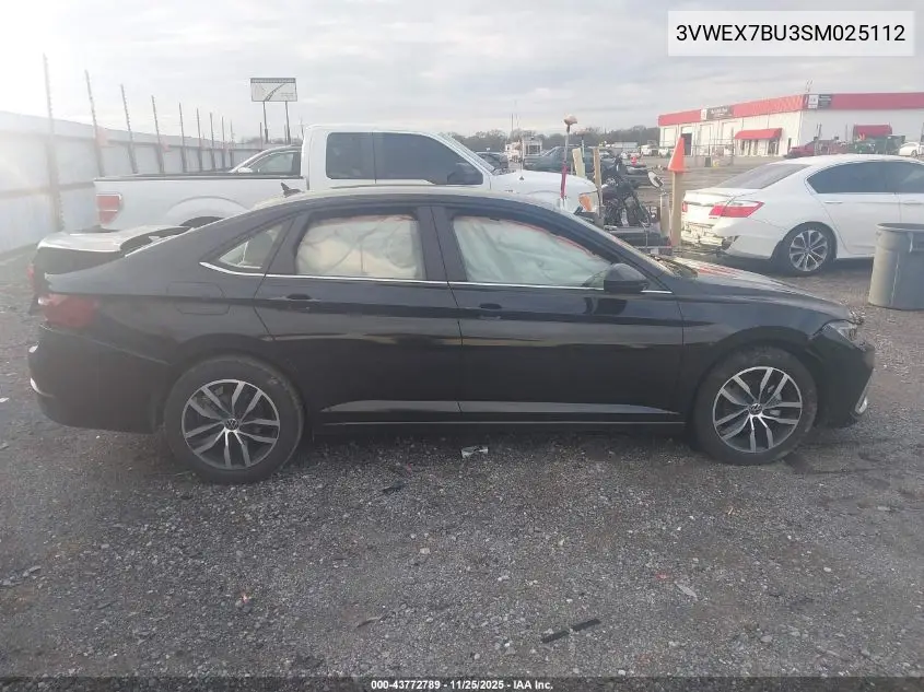 3VWEX7BU3SM025112 2025 Volkswagen Jetta 1.5T Se