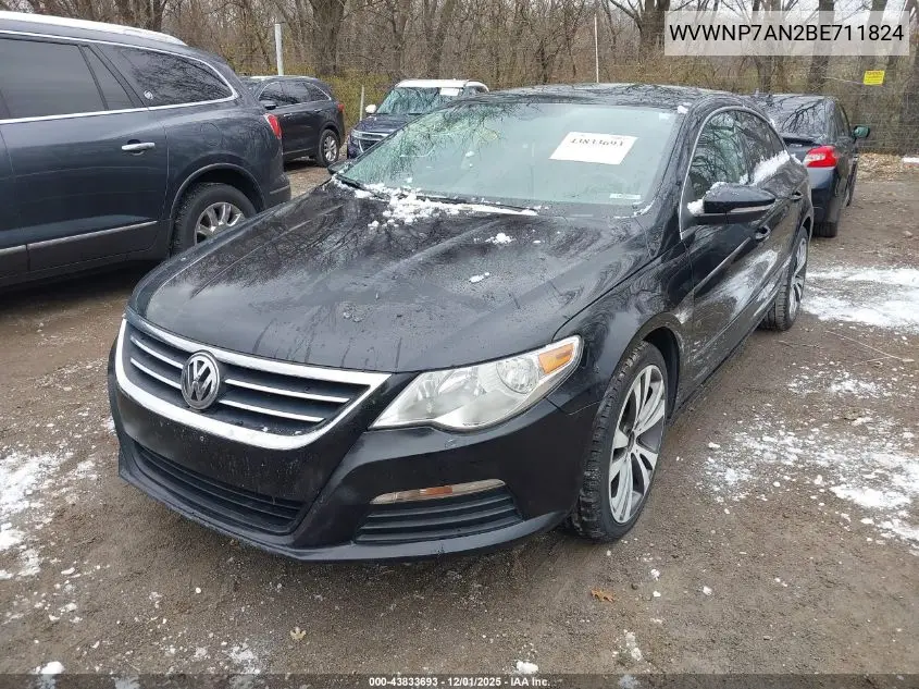 WVWNP7AN2BE711824 2011 Volkswagen Cc Sport