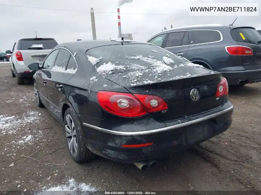 WVWNP7AN2BE711824 2011 Volkswagen Cc Sport
