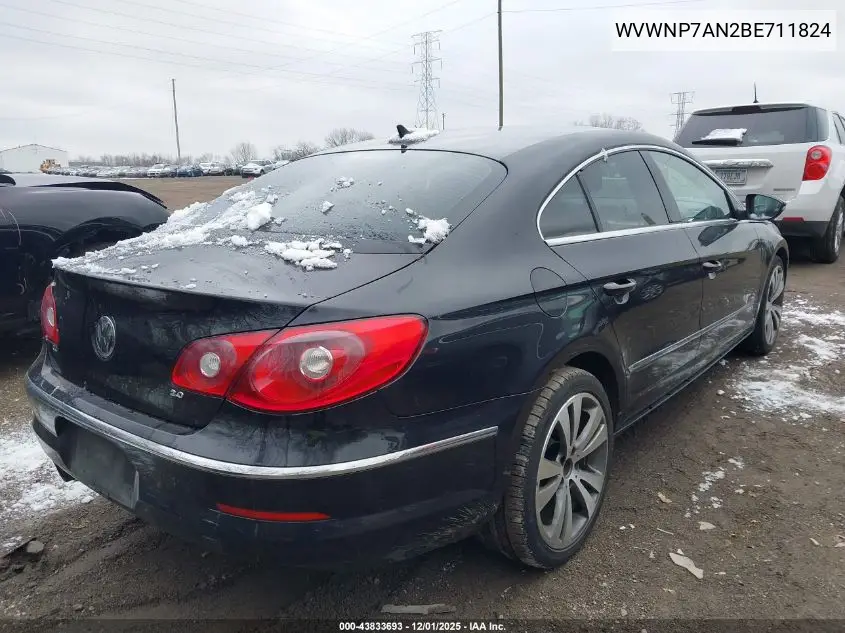 WVWNP7AN2BE711824 2011 Volkswagen Cc Sport