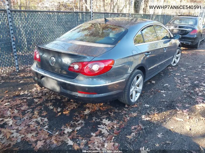 WVWHP7AN6CE540591 2012 Volkswagen Cc Lux Plus