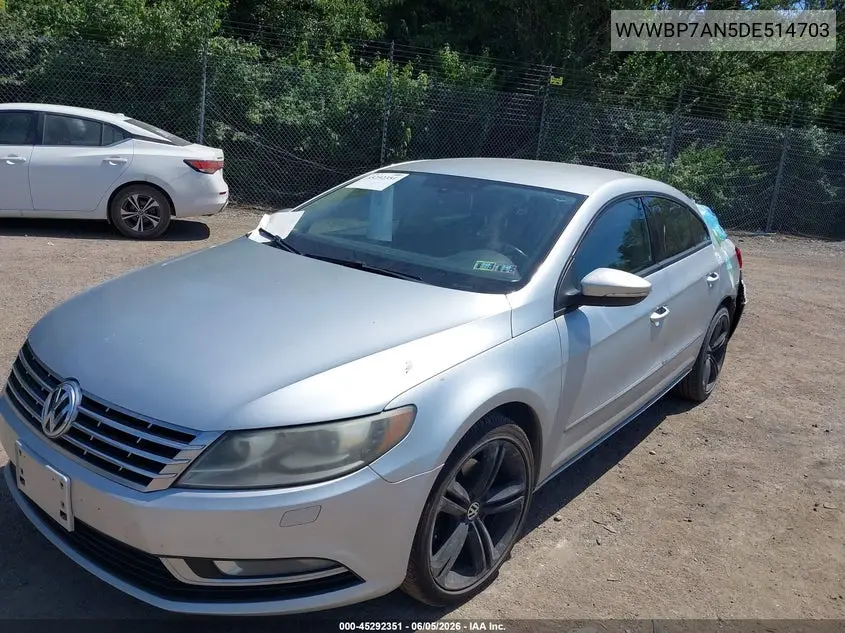 2013 Volkswagen Cc 2.0T Sport Plus VIN: WVWBP7AN5DE514703 Lot: 45292351