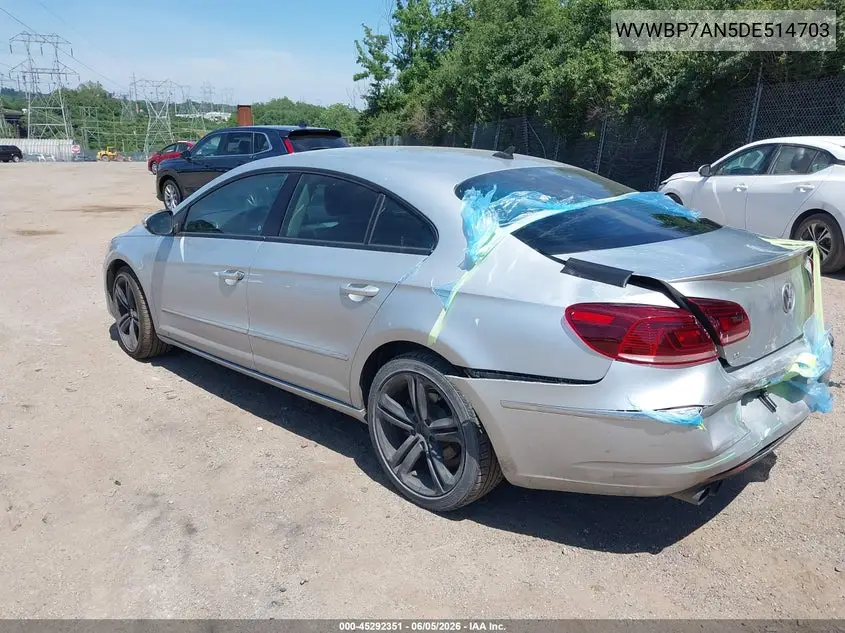 2013 Volkswagen Cc 2.0T Sport Plus VIN: WVWBP7AN5DE514703 Lot: 45292351
