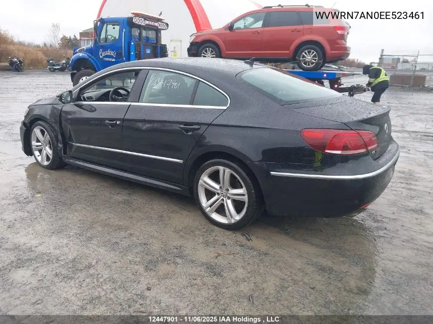 WVWRN7AN0EE523461 2014 Volkswagen Cc Highline