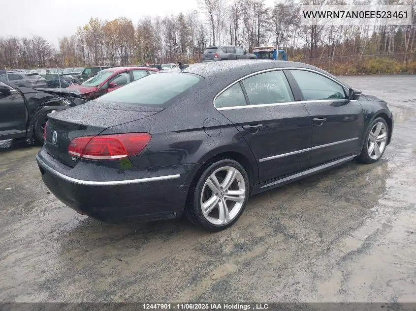 WVWRN7AN0EE523461 2014 Volkswagen Cc Highline