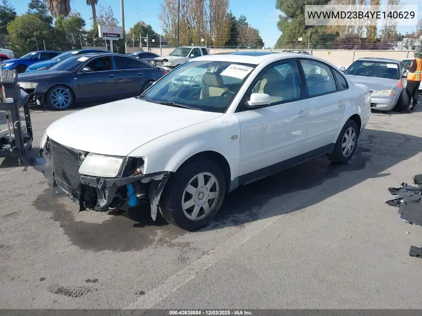 WVWMD23B4YE140629 2000 Volkswagen Passat Gls V6