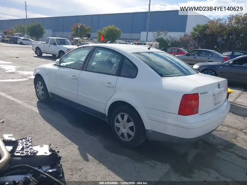 WVWMD23B4YE140629 2000 Volkswagen Passat Gls V6