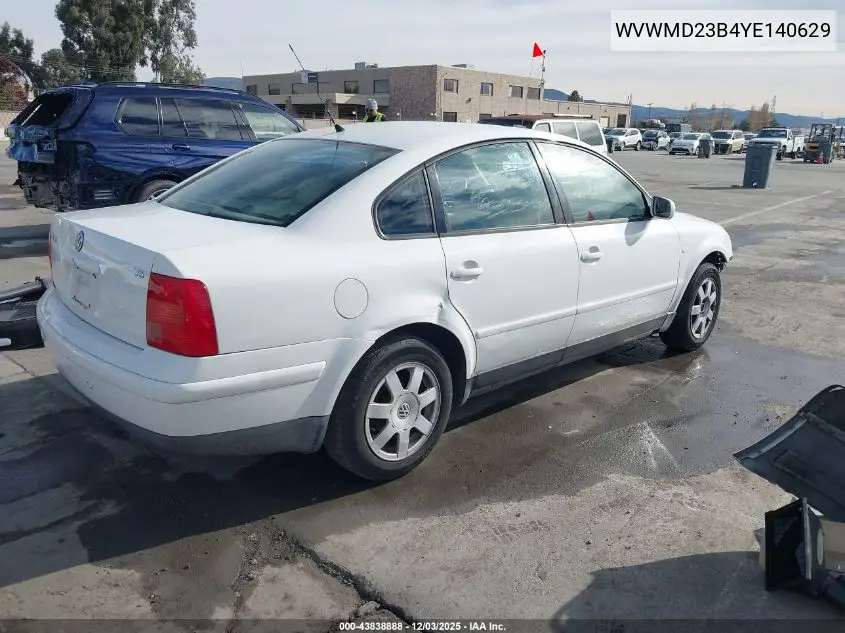 WVWMD23B4YE140629 2000 Volkswagen Passat Gls V6