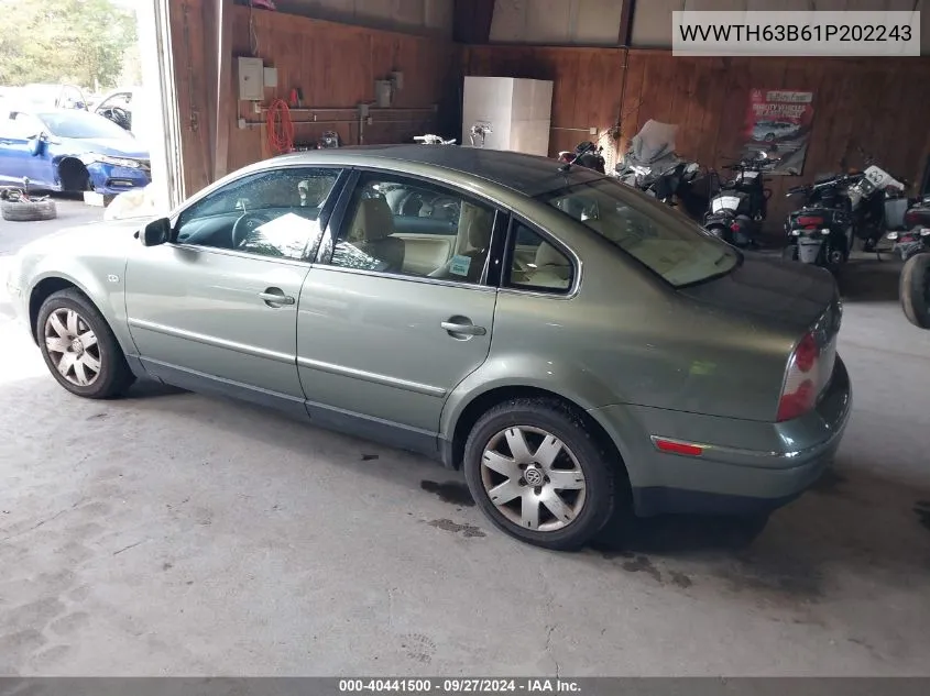 WVWTH63B61P202243 2001 Volkswagen Passat Glx