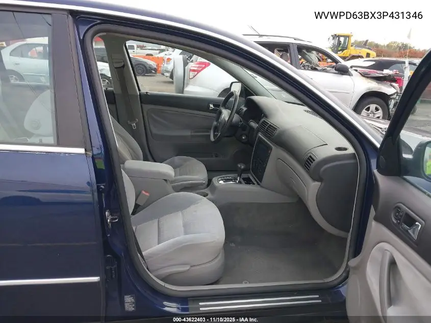WVWPD63BX3P431346 2003 Volkswagen Passat Gls