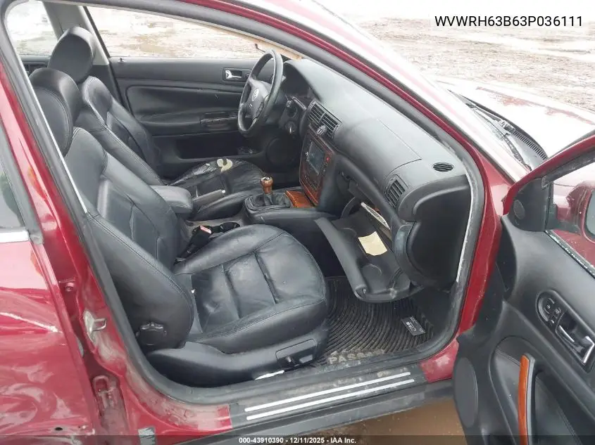 WVWRH63B63P036111 2003 Volkswagen Passat Glx