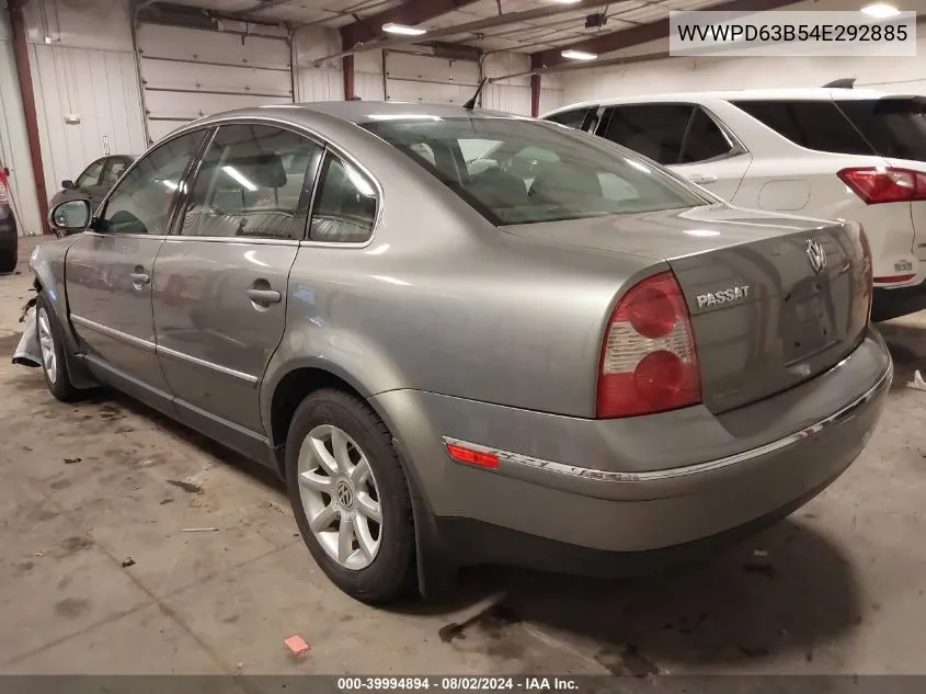 WVWPD63B54E292885 2004 Volkswagen Passat Gls