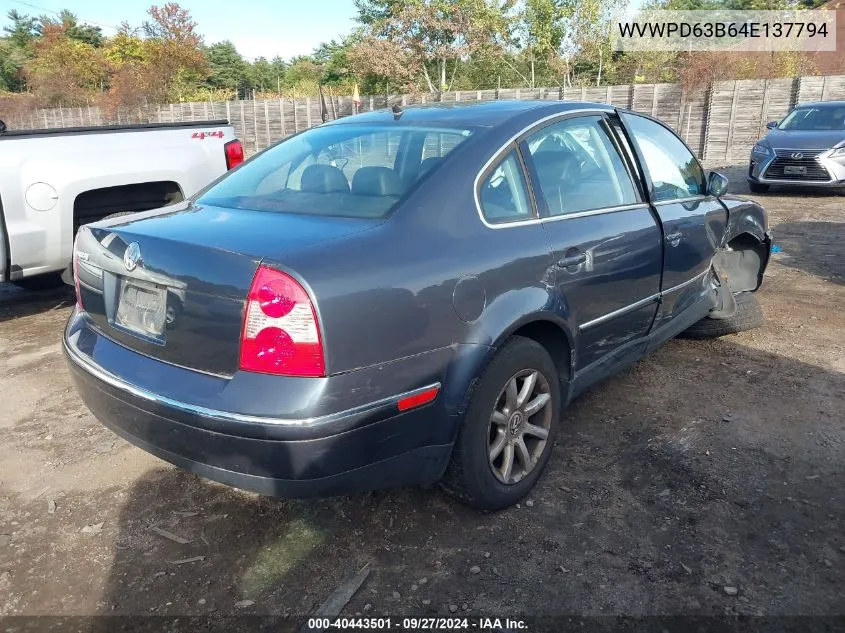 WVWPD63B64E137794 2004 Volkswagen Passat Gls