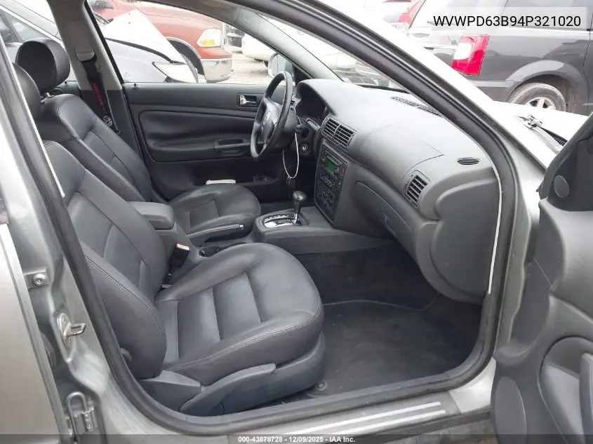 WVWPD63B94P321020 2004 Volkswagen Passat Gls