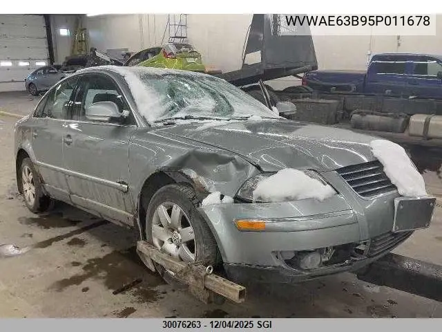 WVWAE63B95P011678 2005 Volkswagen Passat Gls Tdi