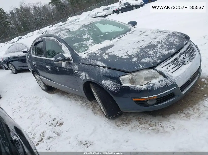 WVWAK73C57P135537 2007 Volkswagen Passat Wolfsburg Edition