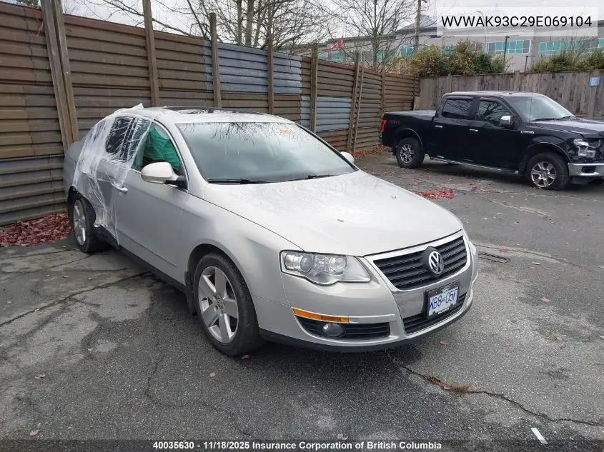 WVWAK93C29E069104 2009 Volkswagen Passat Komfort