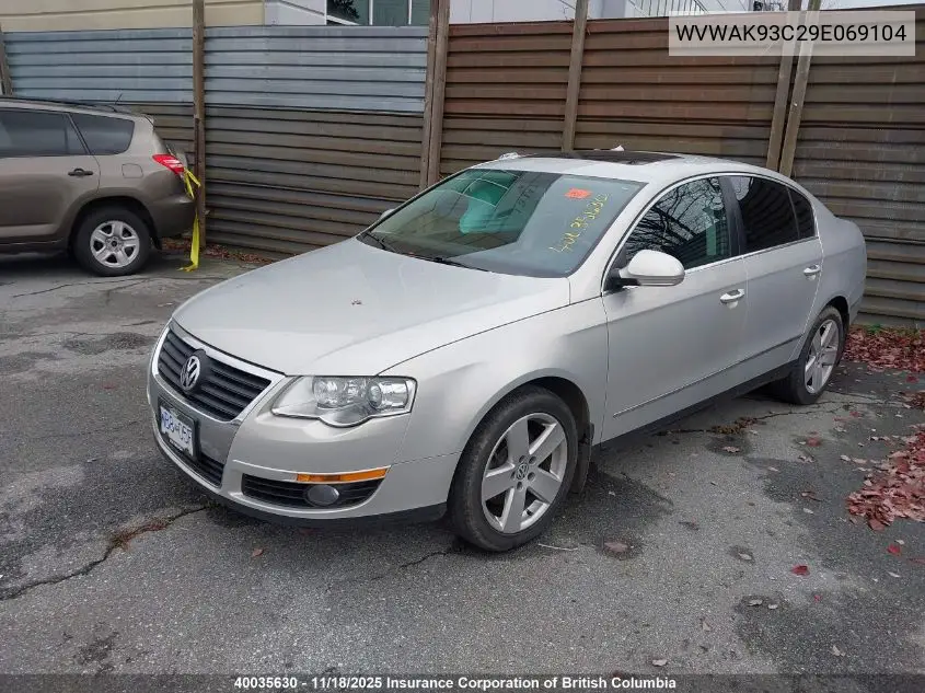 WVWAK93C29E069104 2009 Volkswagen Passat Komfort