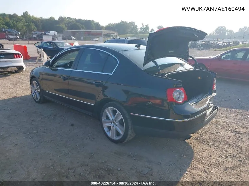 WVWJK7AN7AE160494 2010 Volkswagen Passat Komfort