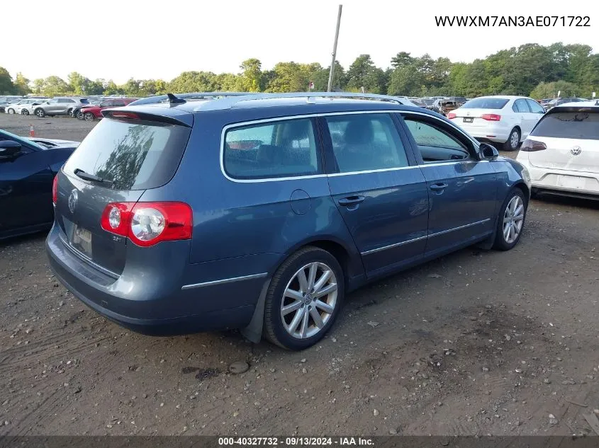 WVWXM7AN3AE071722 2010 Volkswagen Passat Komfort