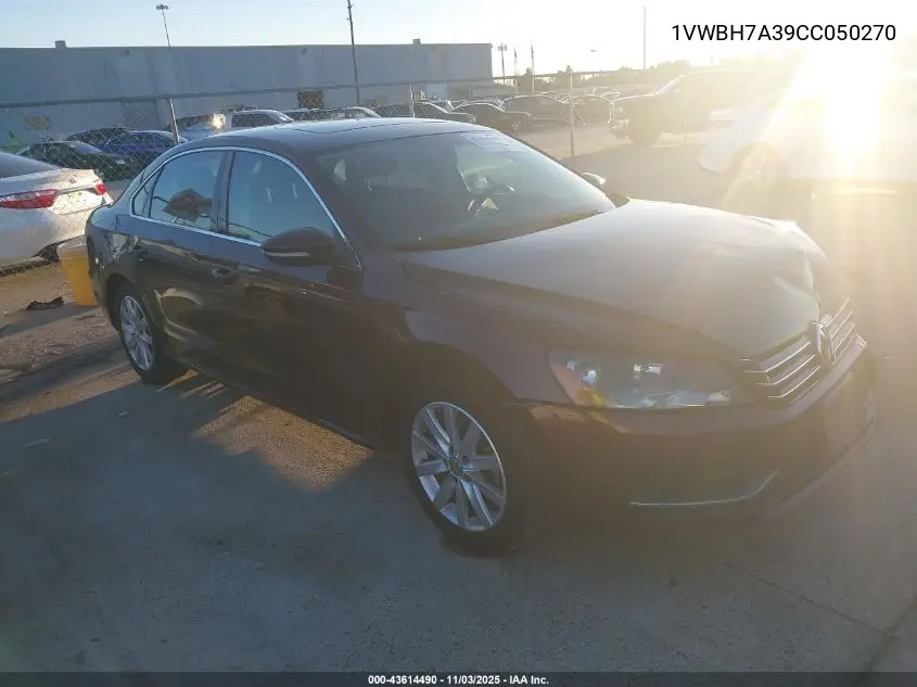 1VWBH7A39CC050270 2012 Volkswagen Passat 2.5L Se