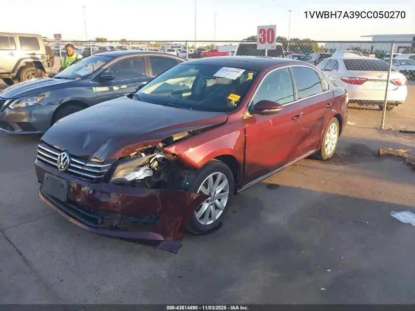 1VWBH7A39CC050270 2012 Volkswagen Passat 2.5L Se