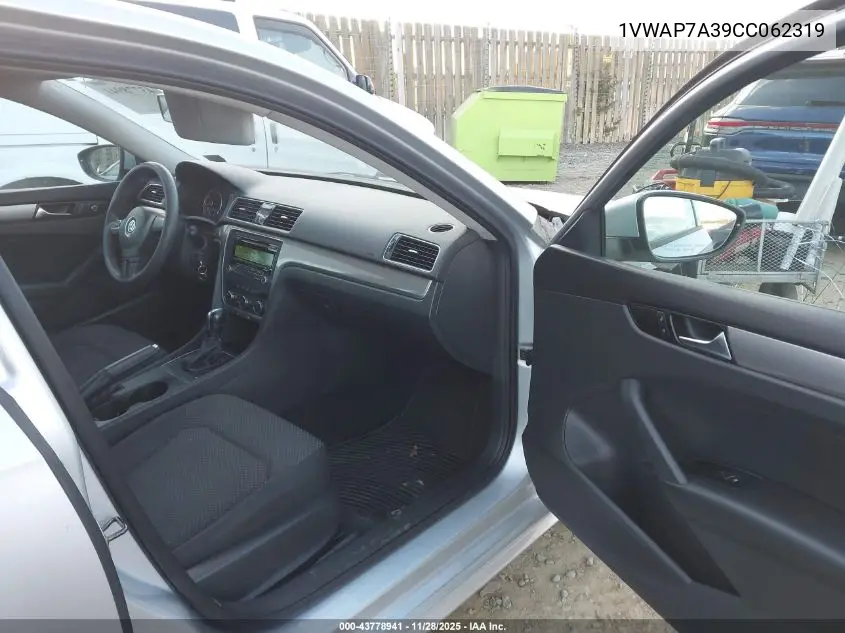 1VWAP7A39CC062319 2012 Volkswagen Passat 2.5L S