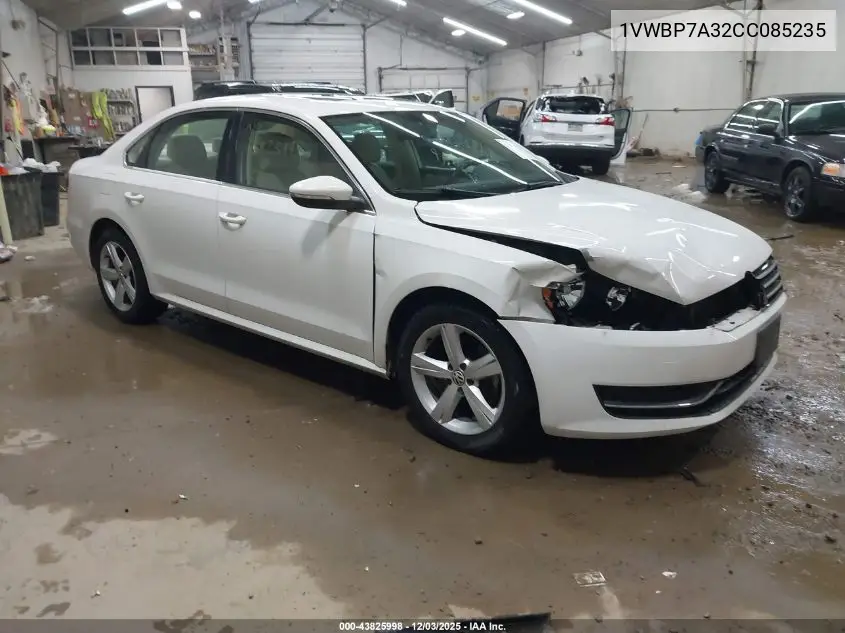 1VWBP7A32CC085235 2012 Volkswagen Passat 2.5L Se