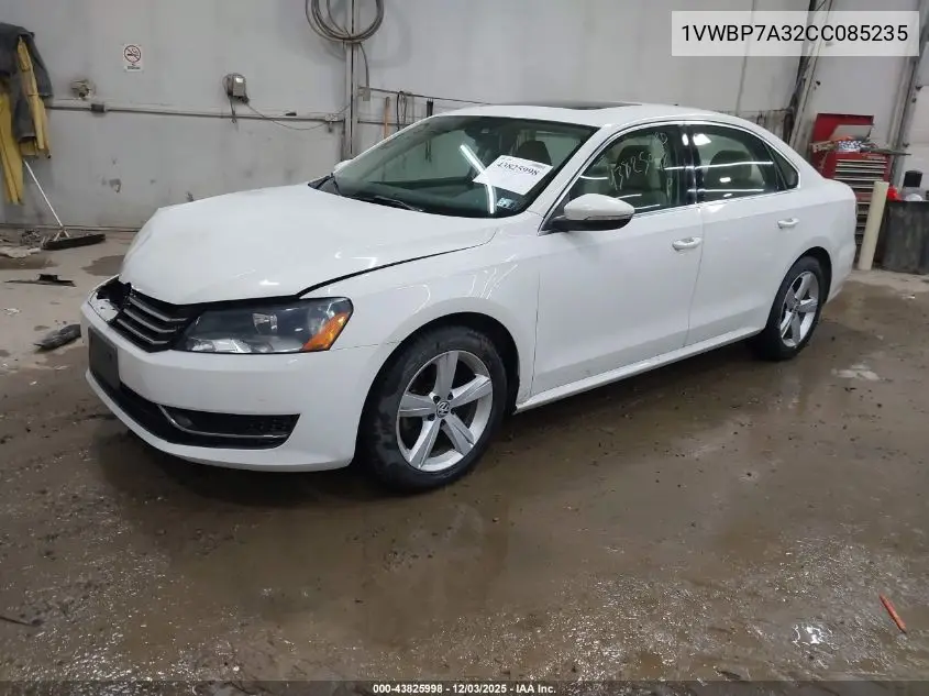 1VWBP7A32CC085235 2012 Volkswagen Passat 2.5L Se