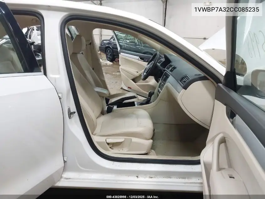 1VWBP7A32CC085235 2012 Volkswagen Passat 2.5L Se