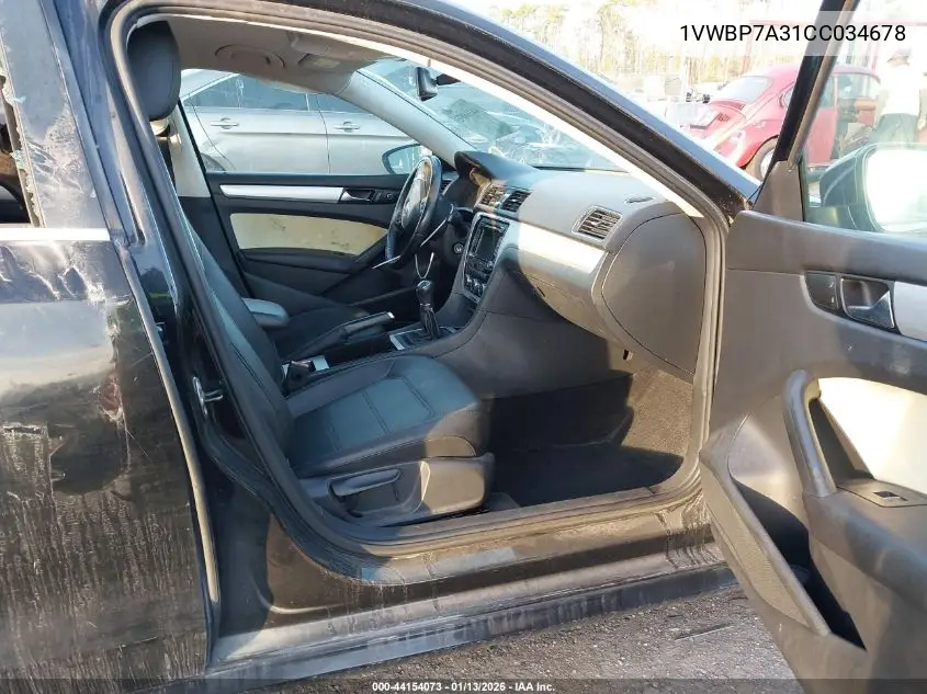 1VWBP7A31CC034678 2012 Volkswagen Passat 2.5L Se