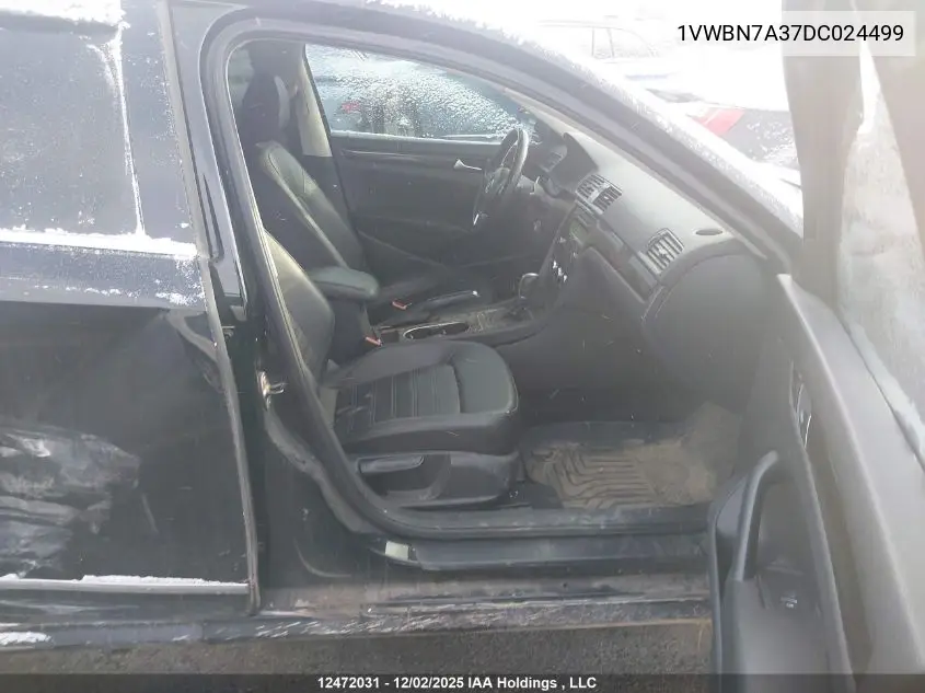 1VWBN7A37DC024499 2013 Volkswagen Passat