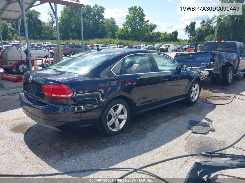 1VWBP7A30DC090449 2013 Volkswagen Passat 2.5L Se