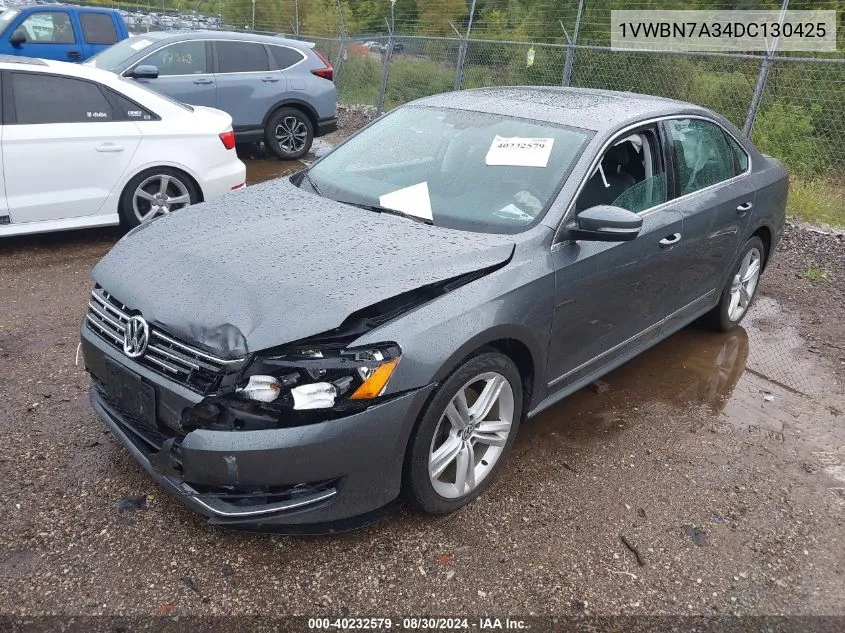 1VWBN7A34DC130425 2013 Volkswagen Passat 2.0L Tdi Se