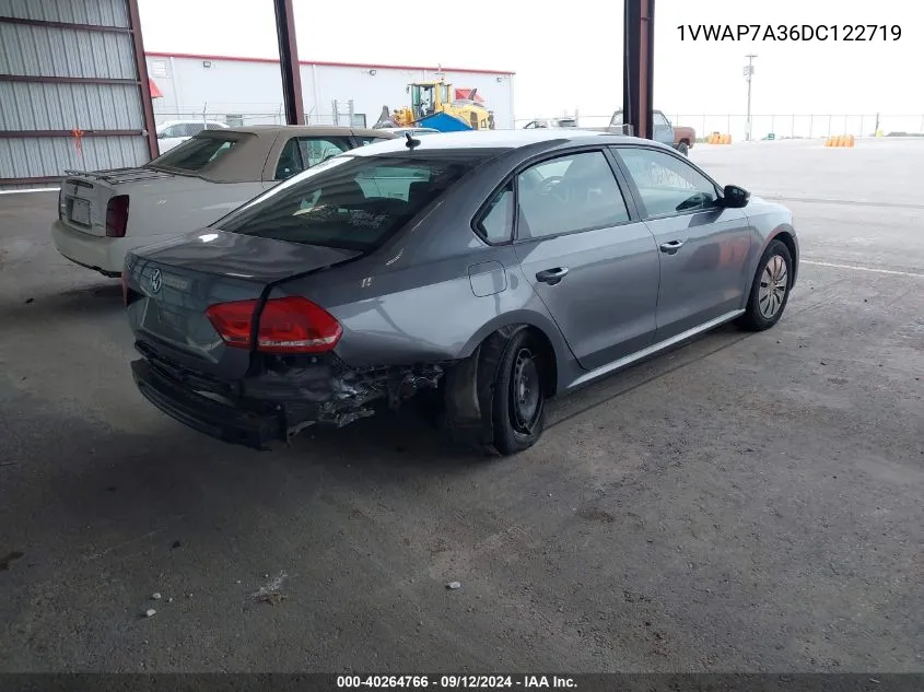 1VWAP7A36DC122719 2013 Volkswagen Passat 2.5L S