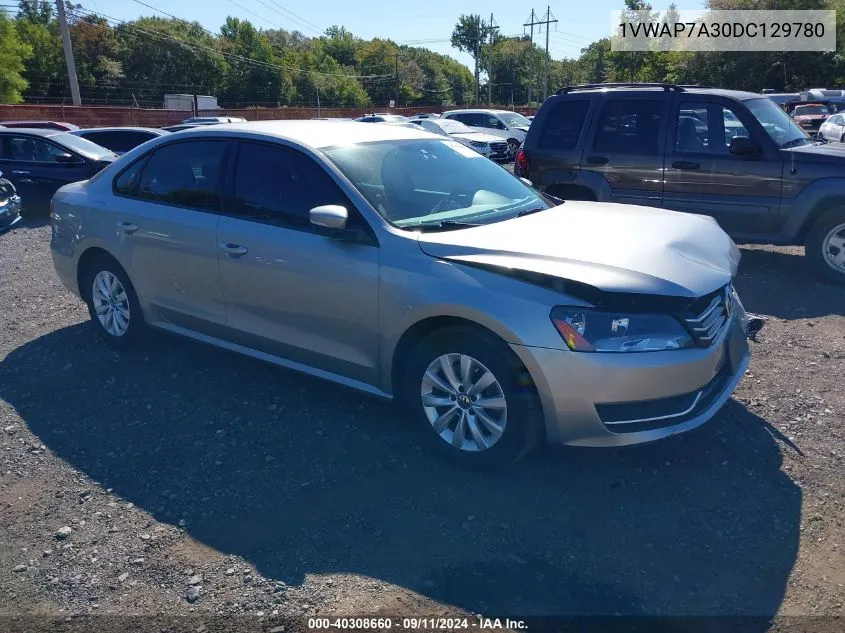 1VWAP7A30DC129780 2013 Volkswagen Passat 2.5L S