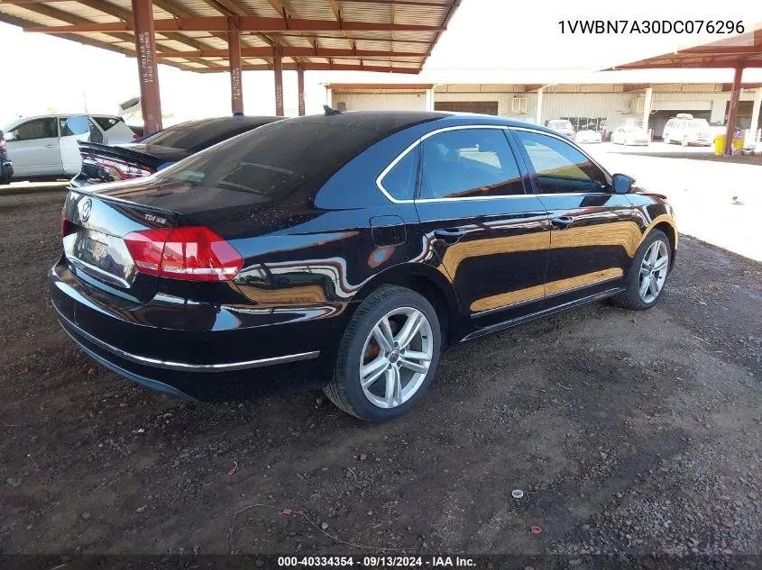 1VWBN7A30DC076296 2013 Volkswagen Passat Se