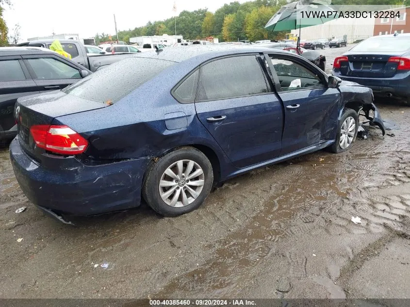 1VWAP7A33DC132284 2013 Volkswagen Passat 2.5L S