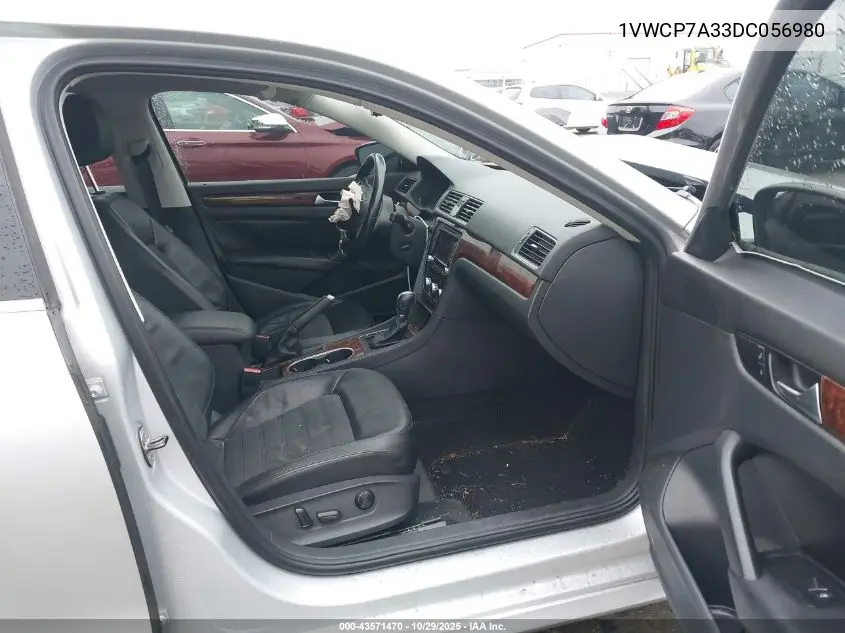 1VWCP7A33DC056980 2013 Volkswagen Passat 2.5L Sel Premium