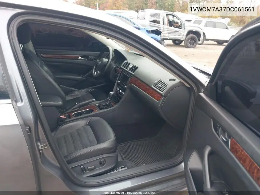 1VWCM7A37DC061561 2013 Volkswagen Passat 3.6L V6 Sel Premium