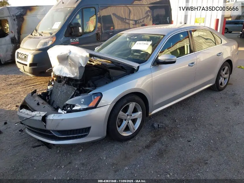 1VWBH7A35DC005666 2013 Volkswagen Passat 2.5L Se
