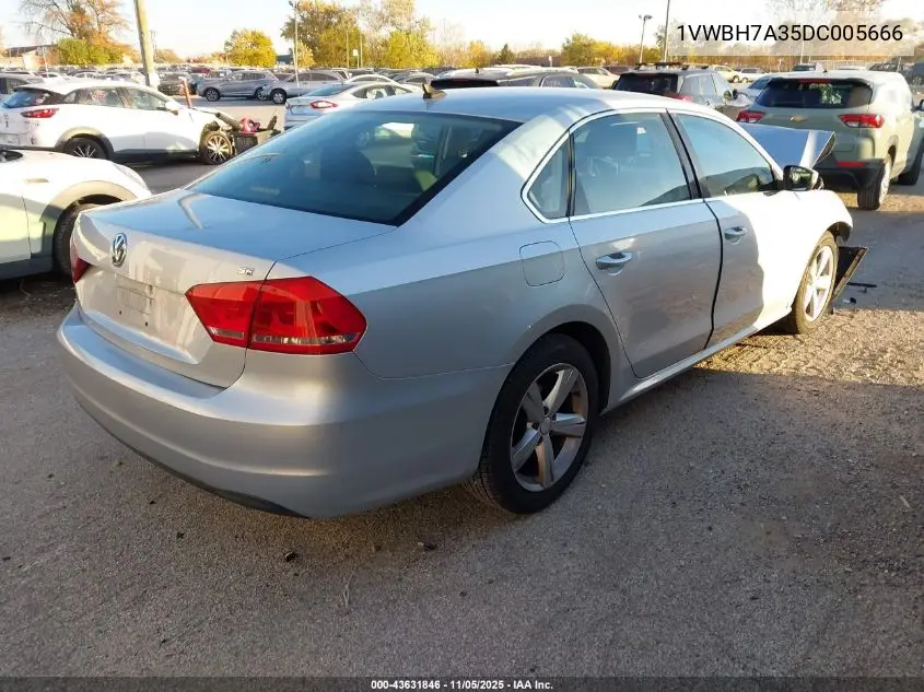1VWBH7A35DC005666 2013 Volkswagen Passat 2.5L Se