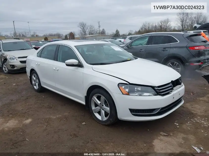 1VWBP7A30DC024323 2013 Volkswagen Passat 2.5L Se