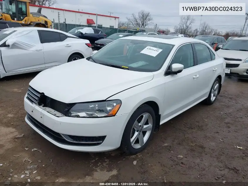 1VWBP7A30DC024323 2013 Volkswagen Passat 2.5L Se