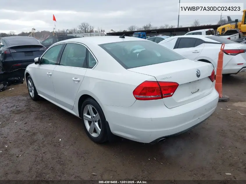 1VWBP7A30DC024323 2013 Volkswagen Passat 2.5L Se